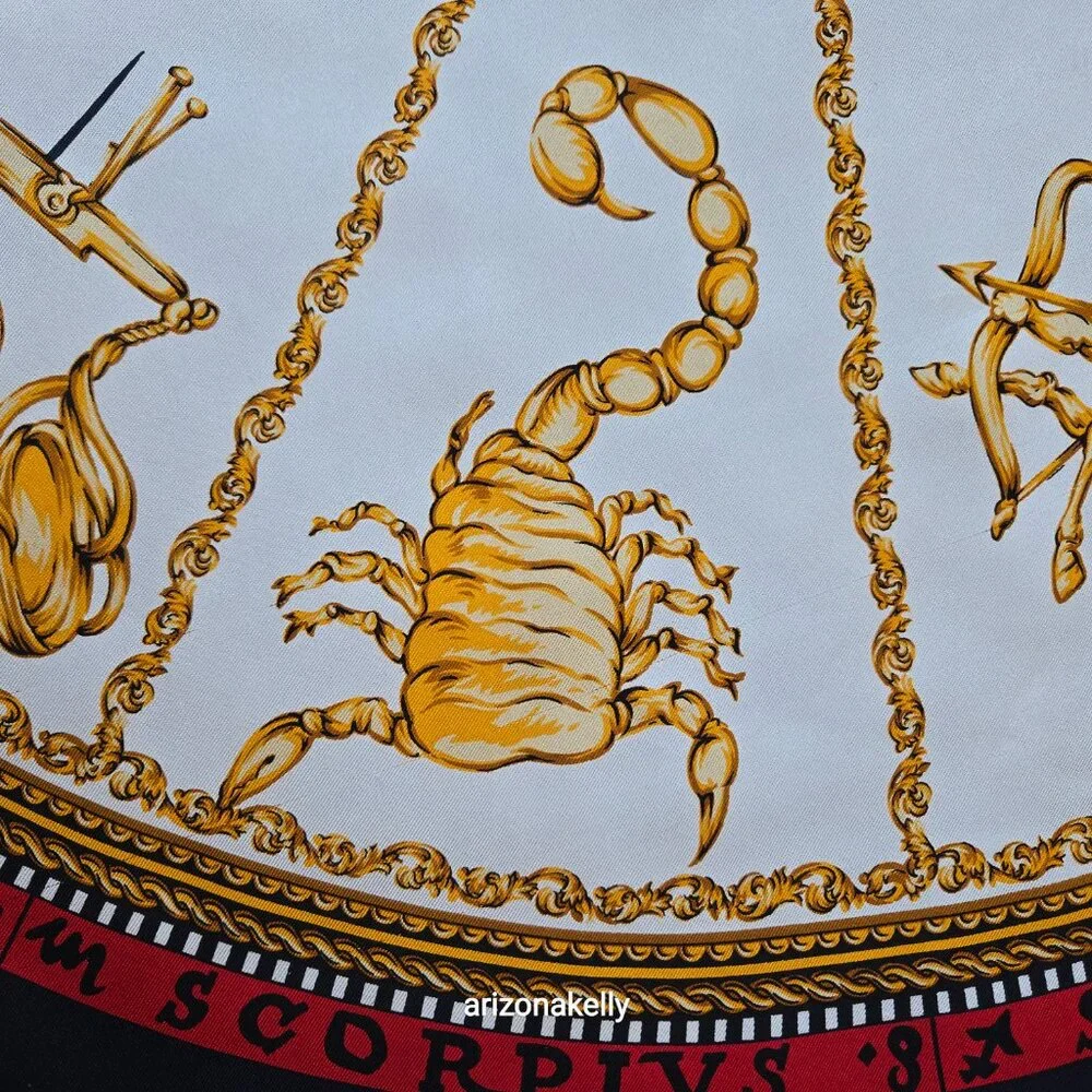 Ann Taylor Silk Scarf Zodiac Horoscope Astrology